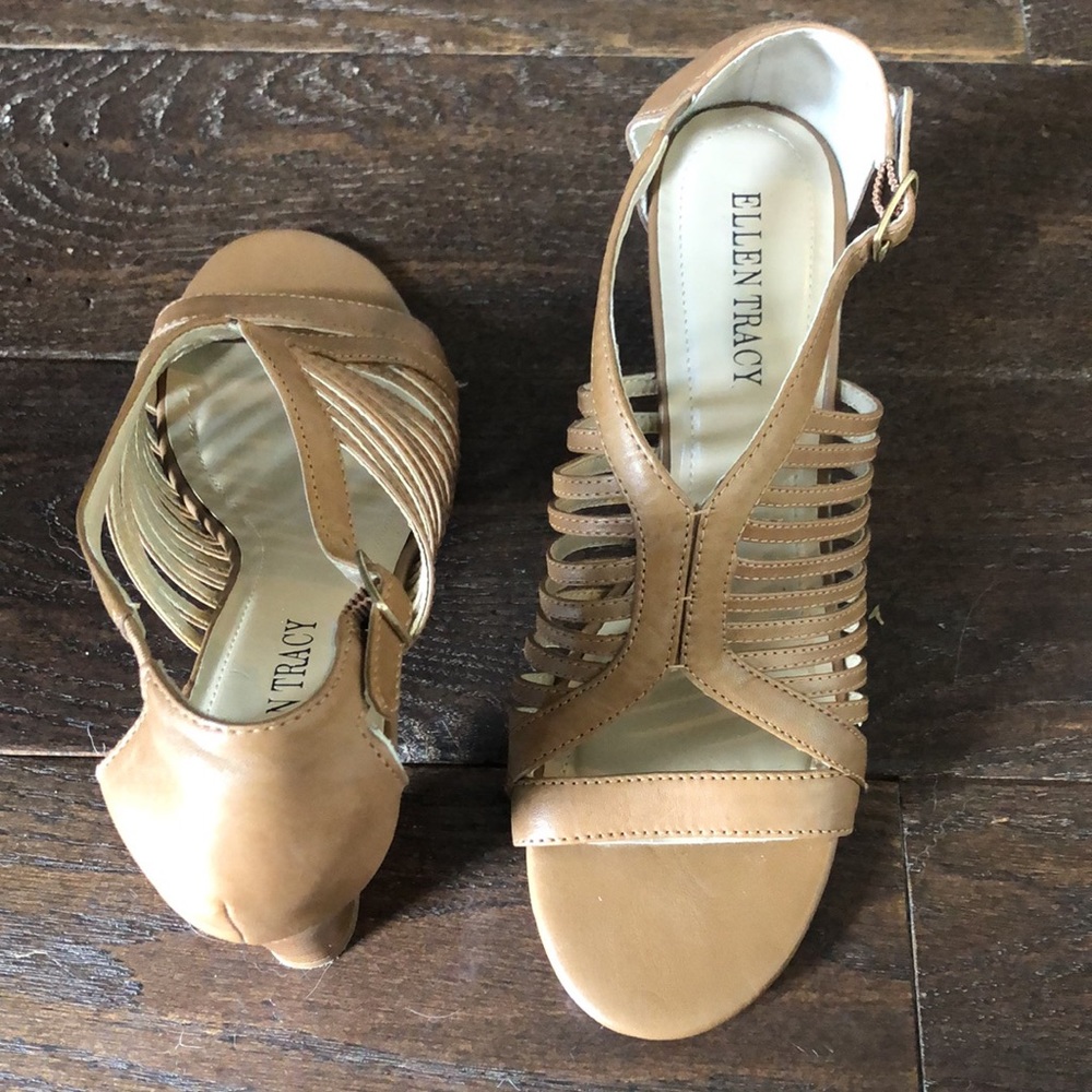 Ellen Tracy 7 1/2 leather heels